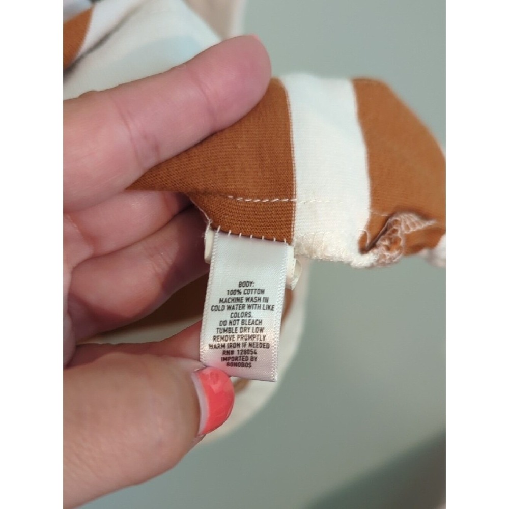 Bonobos‎ Rugby Polo White Brown XL image 4
